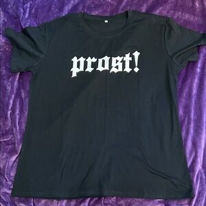 Prost Oktoberfest Black Graphic T-Shirt (Men’s XL)